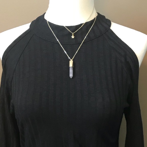 Gray Quartz Bullet Necklace - Picture 5 of 5